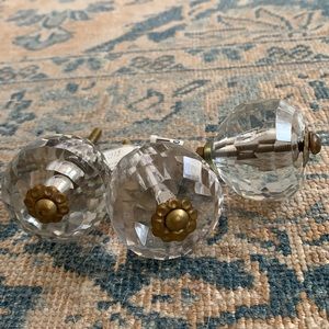 Anthropologie Crystal Knob Set